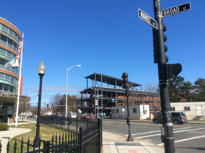 Market and Broad Streets near site of 1st Douglass family home in Lynn, 2016 Amy Cools