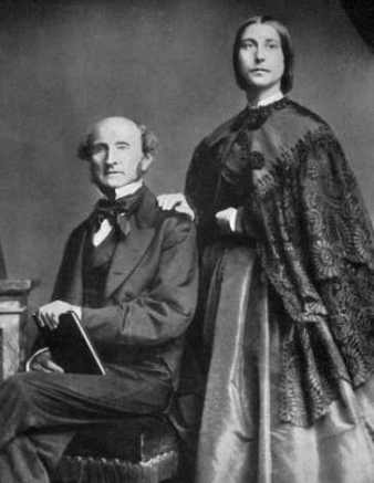 John Stuart Mill and Helen Taylor, daughter of Harriet Taylor, collaborated with Mill after her mother's death, public domain via Wikimedia Commons
