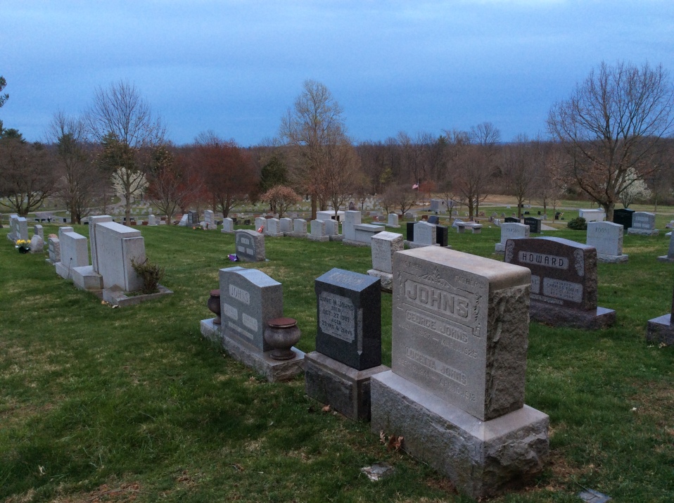 Headstones in Gettysburg National Cemetery 